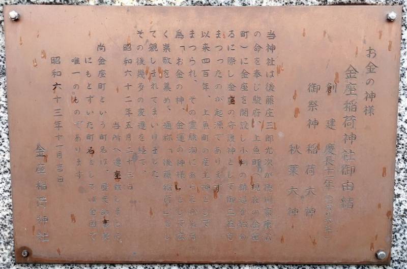 金座稲荷神社,静岡県静岡市葵区金座町50